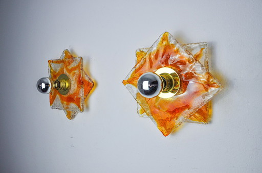 2x D'Appliques Murano Mazzega