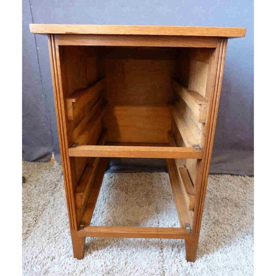 Image 1 of Armario administrativo de roble con dos cajones, 1950