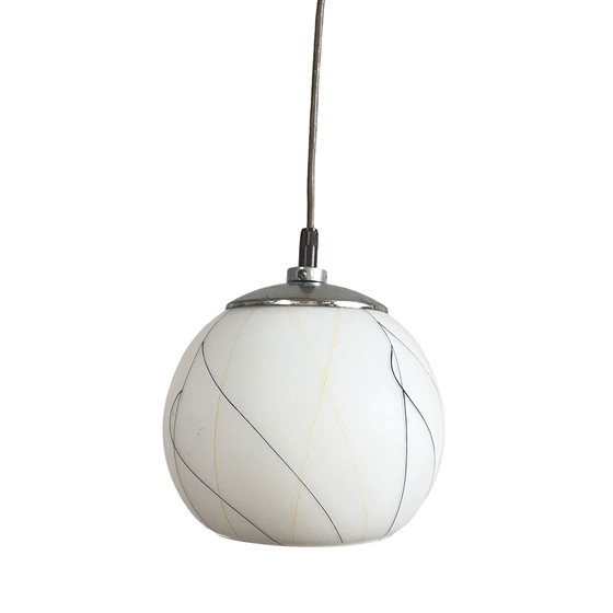 Image 1 of Pendant Lamp, Chrome, New Look, Elektroinstala Děčín, Czechoslovakia, 1950S.