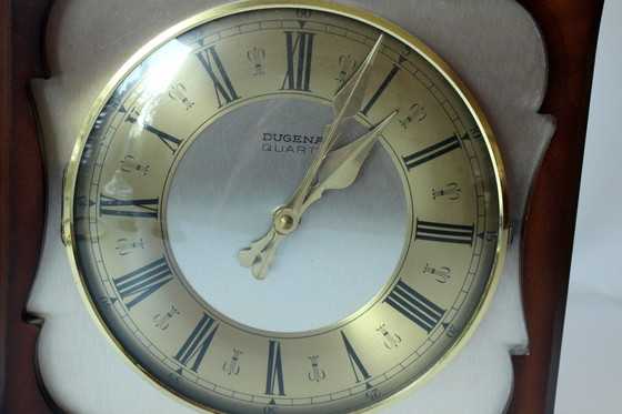 Image 1 of Dugena quartz wall clock wood, vintage