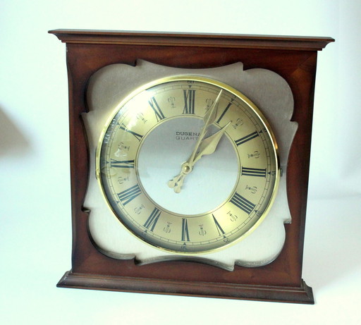 Dugena quartz wall clock wood, vintage