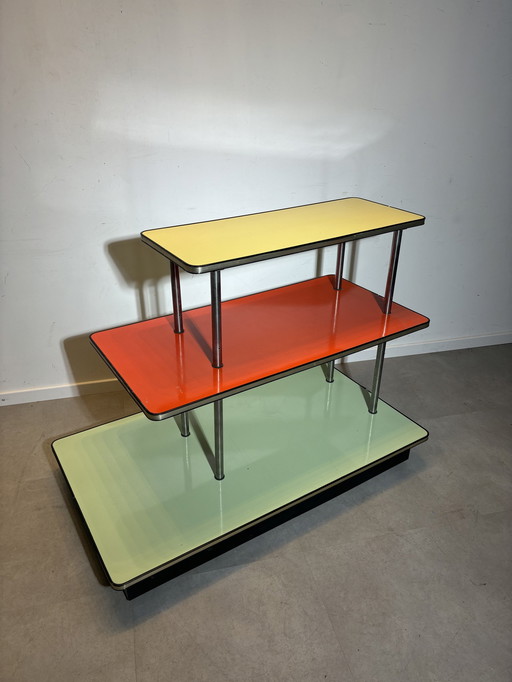 Vintage Display Etagere Enameled