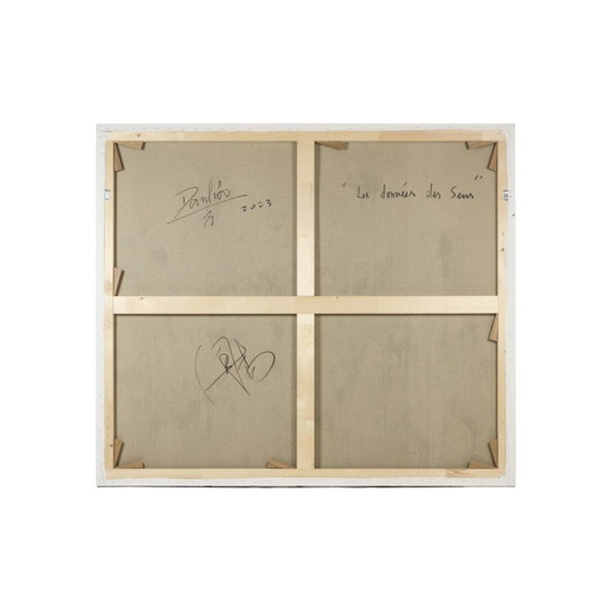 Image 1 of Acrylic on vintage canvas by Dan Hôo, 2023