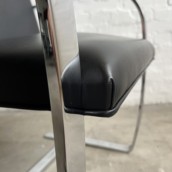 Image 1 of Knoll International - Brno cantilever chair - Black leather