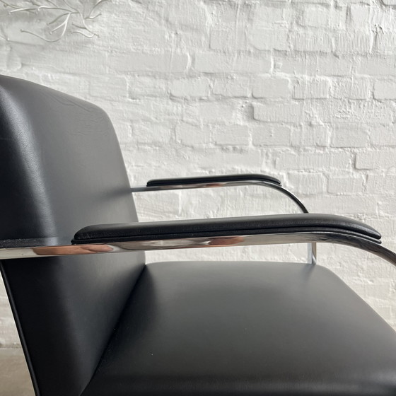 Image 1 of Knoll International - Brno cantilever chair - Black leather