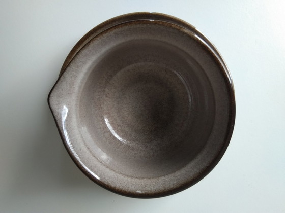 Image 1 of Potterie De Driehoek Huizen saucière, bol avec base de soucoupe