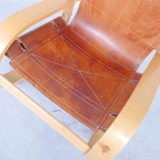 Image 1 of Pair of vintage "Scacciapensieri" leather armchairs by De Pas, D'Urbino and Lomazzi for Poltronova, Italy 1970s