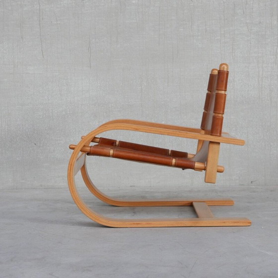 Image 1 of Pair of vintage "Scacciapensieri" leather armchairs by De Pas, D'Urbino and Lomazzi for Poltronova, Italy 1970s