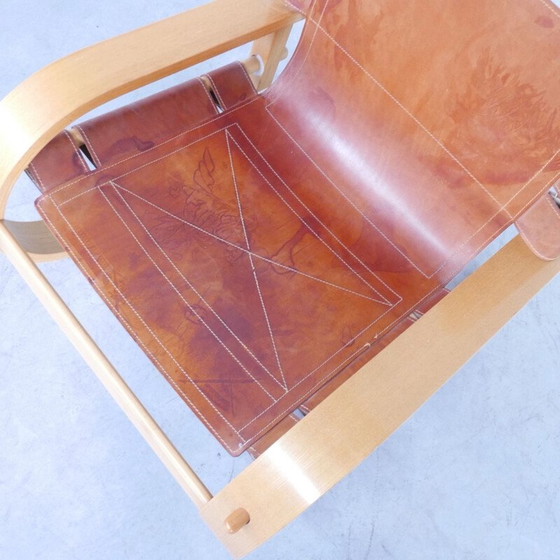 Image 1 of Pair of vintage "Scacciapensieri" leather armchairs by De Pas, D'Urbino and Lomazzi for Poltronova, Italy 1970s