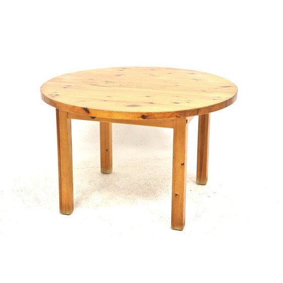 Image 1 of Vintage circular pine table, Sweden 1970s