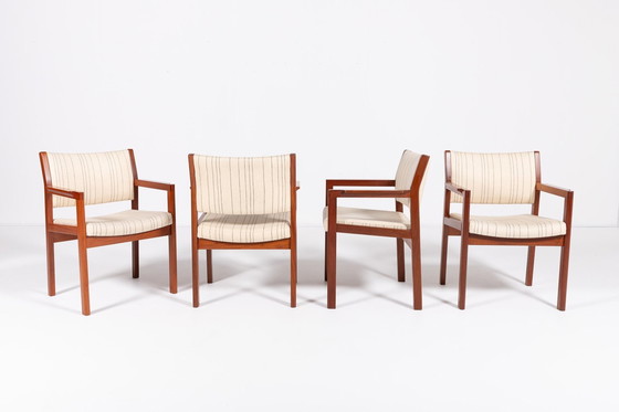Image 1 of Juego de 4 sillones de diseño danés de Christian Hvidt para Soborg Mobelfabrik