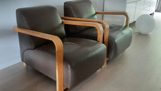 Image 1 of 2x Leolux armchairs