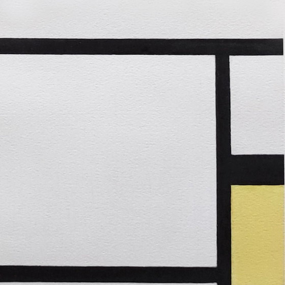 Image 1 of 1970S Original Gorgeous After Piet Mondrian "Composition" Limited Edition Lithograph