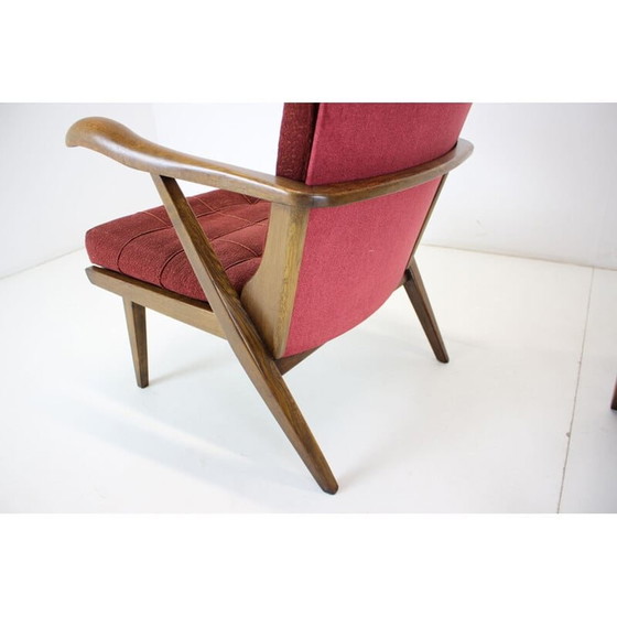 Image 1 of Coppia di poltrone vintage in rovere, Cecoslovacchia 1960