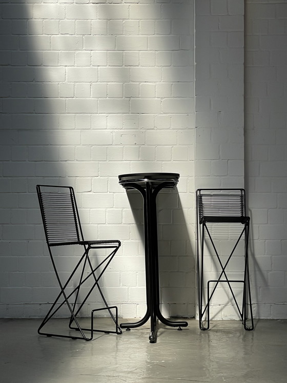 Image 1 of Till Behrens | postmodern bar | cantilever bar stool | all black