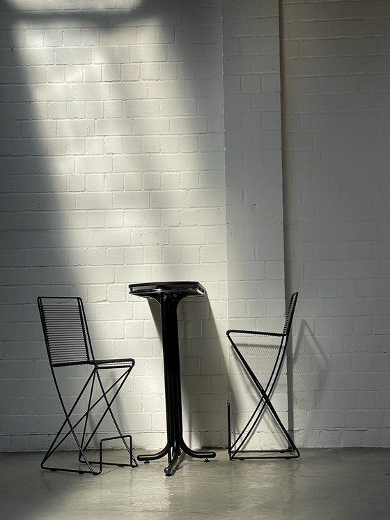 Image 1 of Till Behrens | postmodern bar | cantilever bar stool | all black