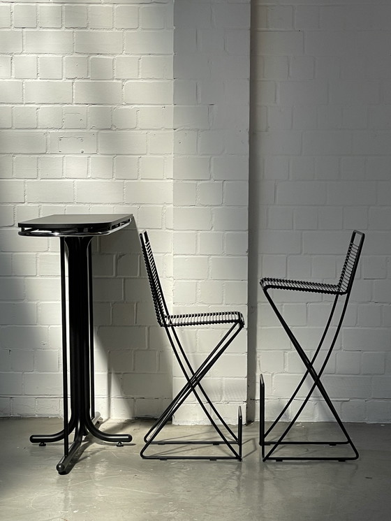 Image 1 of Till Behrens | postmodern bar | cantilever bar stool | all black