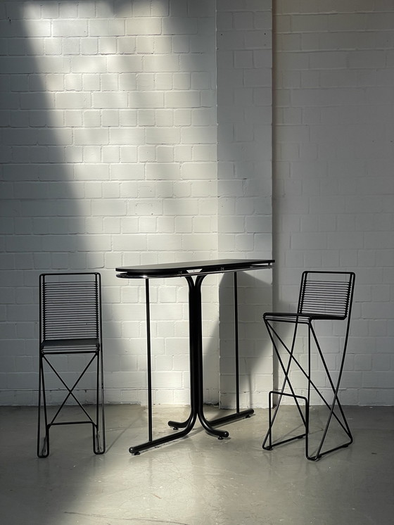 Image 1 of Till Behrens | postmodern bar | cantilever bar stool | all black