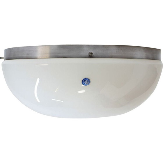 Image 1 of Pair of vintage chrome ceiling lamps by Napako, Czechoslovakia 1940