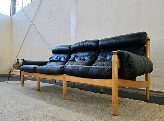 Image 1 of Eric Merthens 60S 70S Mid - Century sofa armchair leather sofa leather armchair set suite leather sofa