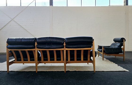 Image 1 of Eric Merthens 60S 70S Mid - Century sofa armchair leather sofa leather armchair set suite leather sofa