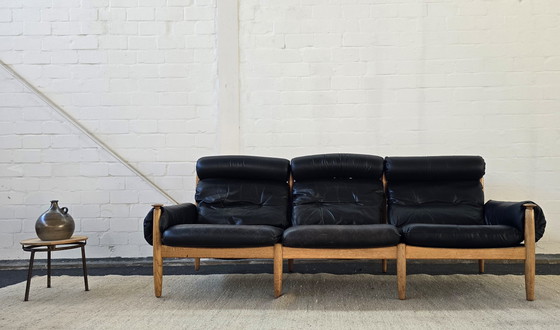 Image 1 of Eric Merthens 60S 70S Mid - Century sofa armchair leather sofa leather armchair set suite leather sofa