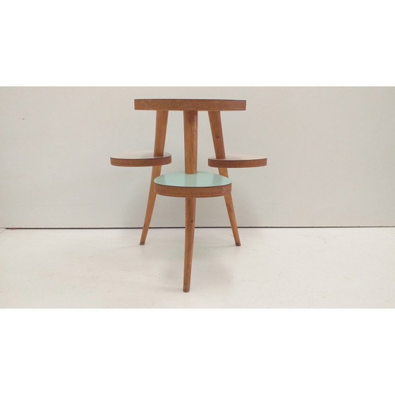 Image 1 of Vintage wooden flower table by Jiří Jiroutek, Czechoslovakia 1958