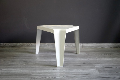 Table basse blanche Mid Century par Helmut Bätzner pour Bofinger