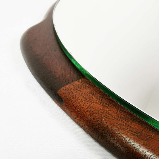 Image 1 of Vintage round teak wall mirror by Clark Eaton, Denmark 1970s