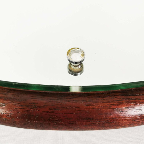 Image 1 of Vintage round teak wall mirror by Clark Eaton, Denmark 1970s