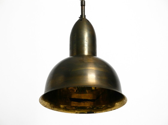 Image 1 of Lampe suspendue d'église en laiton Mid Century Modern