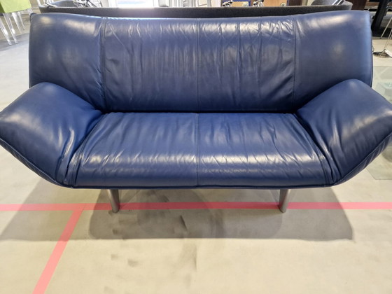 Image 1 of Leolux Tango 2-seater sofa blue leather