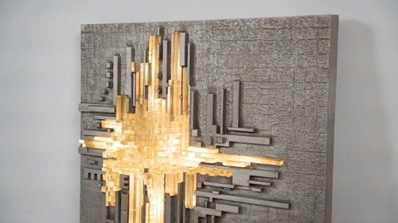 Image 1 of Large Wall Light Rottura Spaziale By Akikaze For Poliarte, Italy, 1970S