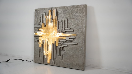 Image 1 of Large Wall Light Rottura Spaziale By Akikaze For Poliarte, Italy, 1970S