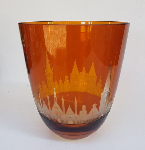 Image 1 of High Vase With Lübeck View From Rotte