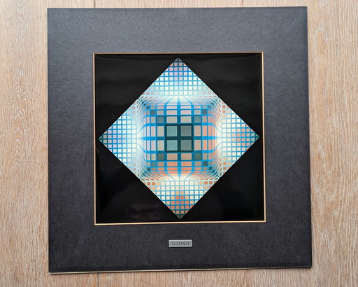 Victor Vasarely optical photo print