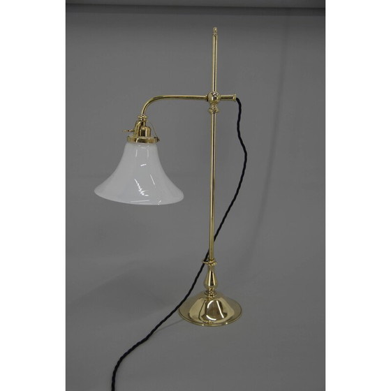 Image 1 of Lampada da tavolo vintage in ottone in stile Art Nouveau, anni '10