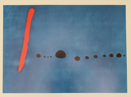 Image 1 of Joan Miro, Signed With Registration In Impressum Copyright "Up, Universal Prints". Offset lithograph.