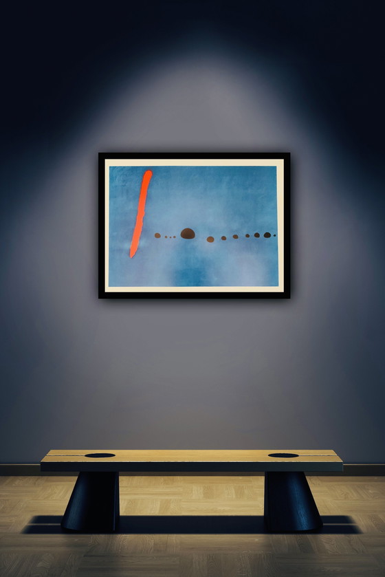 Image 1 of Joan Miro, Signed With Registration In Impressum Copyright "Up, Universal Prints". Offset lithograph.