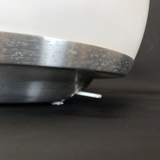 Image 1 of Lampada da tavolo vintage in vetro opalino di Pia Guidetti Crippa per Lumi, etichettata Italia, anni '70