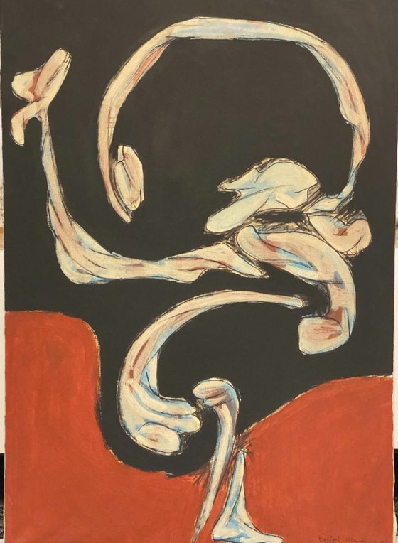 Image 1 of Raffaele Menster, Tela a olio 1962, Italia, Astrazione,