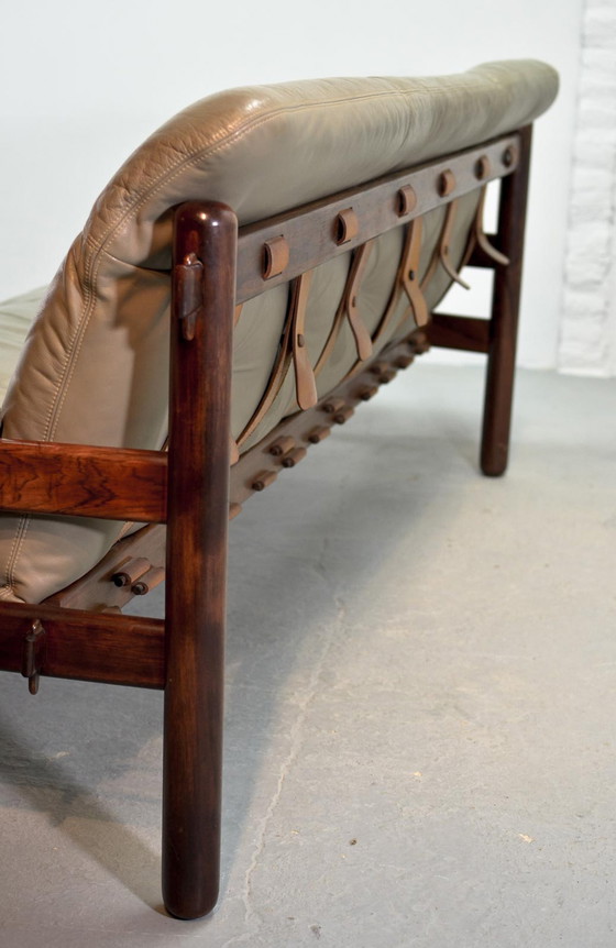 Image 1 of Excellent Jean Gillon Brazilian Jacarandá Wooden 3-Seat Sofa for Woodart, Brazil, 1960s.