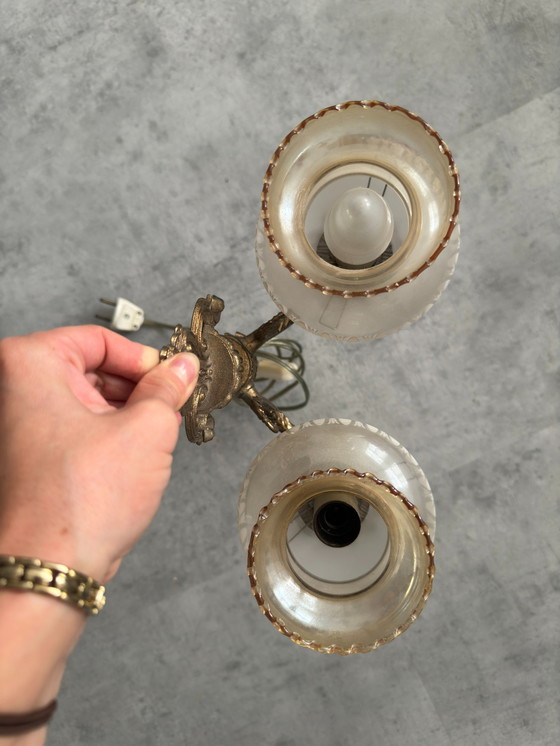 Image 1 of Lampada da parete in vetro vintage