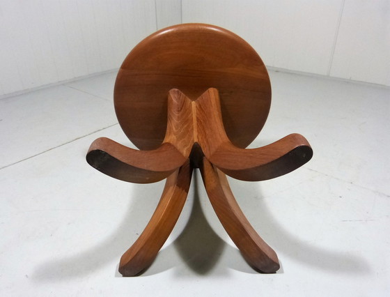 Image 1 of Danish solid teak stool