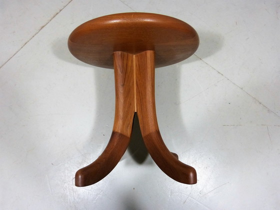 Image 1 of Danish solid teak stool