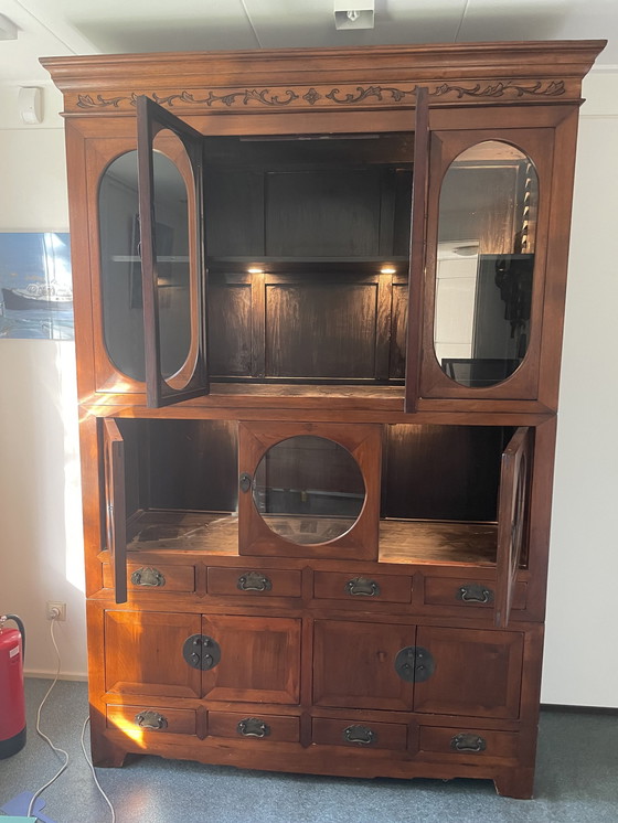 Image 1 of Art Nouveau Display Case/Bookcase