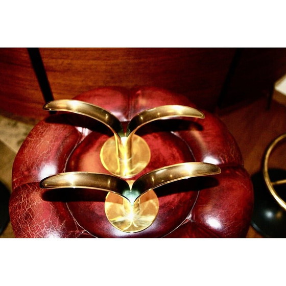 Image 1 of Pair of vintage brass candlesticks by Ivar Alenius-Bjork for Ystad Metal, Sweden 1939s