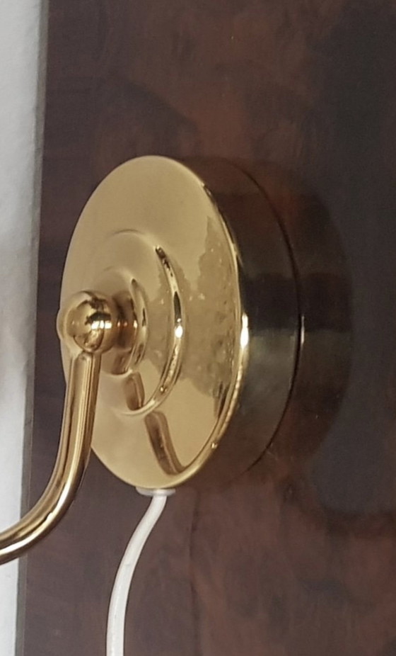 Image 1 of Lampada da parete svedese con struttura in ottone