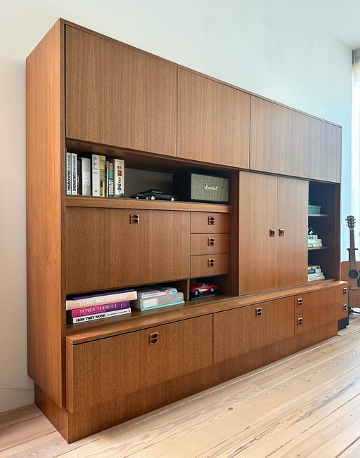 Vintage Teak Mid-Century Wall Cabinet, Danish Design