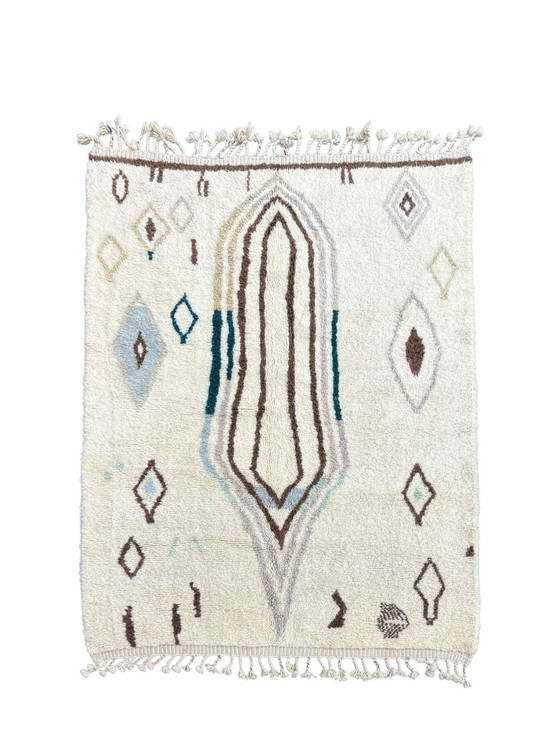 Image 1 of Berber Moroccan Beni Ourain Wool Rug 210X290 Cm